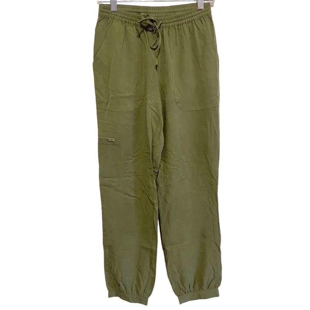 SAHALIE Green Casual Cargo Pants